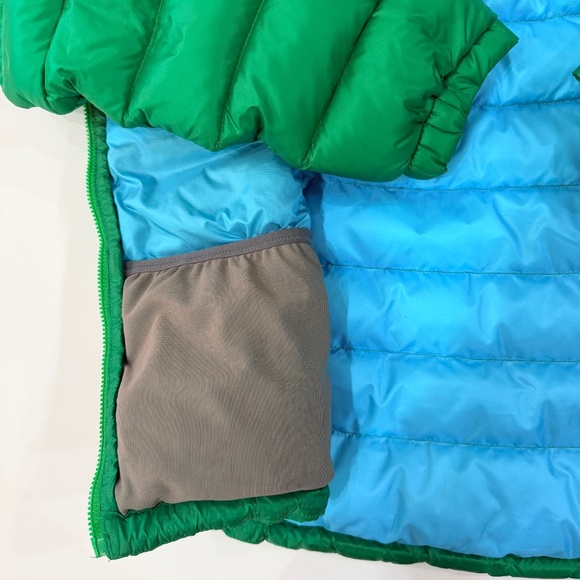 L.L.Bean Hooded Down Jacket 850 Fill Ultralight Green Petite L - Picture 11 of 13